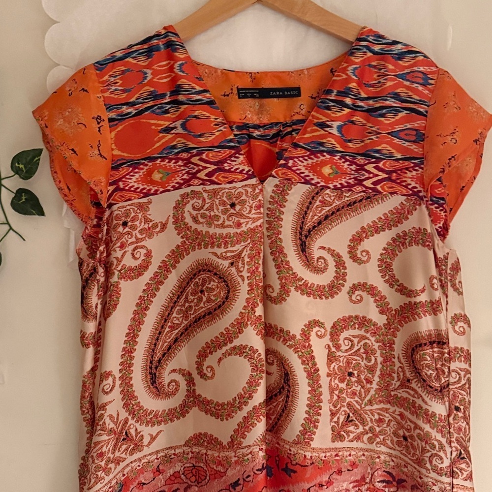 Zara Basic Multicolour Knee Length Sheath Dress Women Large - Picture 5 of 12
